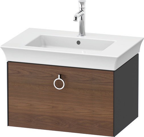 Duravit White Tulip Waschtischunterbau wandhängend Amerikanischer Nussbaum & Graphit Matt & Seidenma