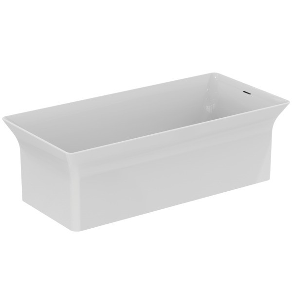 Ideal Standard Körperform-Badewanne La Dolce Vita Freistehend 1760x840 mm m. Ablaufgarnitur Weiss,