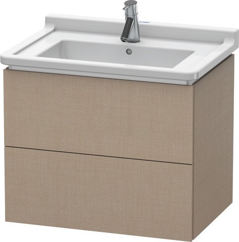 Duravit L-Cube Waschtischunterbau wandhängend Leinen Matt 670x469x558 mm - LC6264075750E00