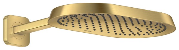 Hansgrohe AXOR ShowerSphere Kopfbrause 370/220 1jet mit Brausearm, Brushed Gold Optic, 39748250