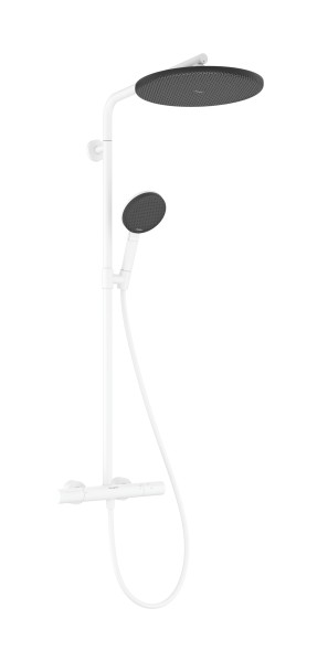 Hansgrohe Showerpipe Raindance Alive S Puro 300 1jet EcoSmart mit Thermostat mattweiss, 24593700