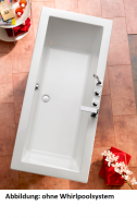 Acryl Badewanne Cubic Acryl Badewanne Cubic 1800 x 800 mm, weiß mit Whirlpoolsystem Typ Premium, chrom
