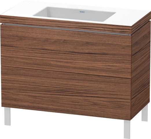 Duravit L-Cube c-bonded Set bodenstehend Nussbaum dunkel Matt 1000x480x698 mm - LC6938N2121