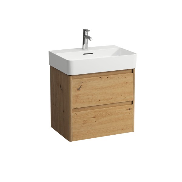 LAUFEN Waschtischunterschrank BASE 2.0 400x521x515 2 Schubl m. Griffmulde f.WT H810283 wildeiche, H4