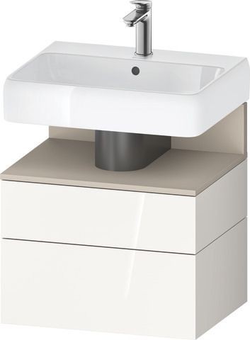 Duravit Qatego Waschtischunterbau wandhängend Weiß Hochglanz 590x470x590 mm - QA4393083220010