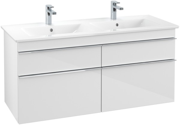 Villeroy & Boch Waschtischunterschrank Venticello A93001DH, B:1253, H:590, T:502mm, Glossy White