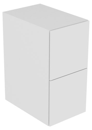 Keuco Sideboard Edition 11 31321, 2 Frt-Auszüge, weiß/Glas weiß satiniert, 31321270000