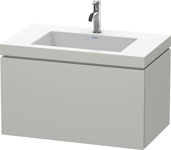 Duravit L-Cube c-bonded Set wandhängend Betongrau Matt 800x480x500 mm - LC6917O0707