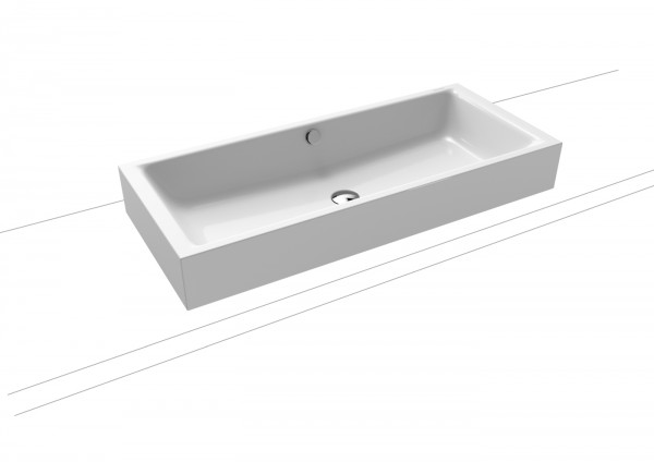 Kaldewei Aufsatzwaschtisch Puro, Modell 3176 mit Überlauf 900x385, 909206003001