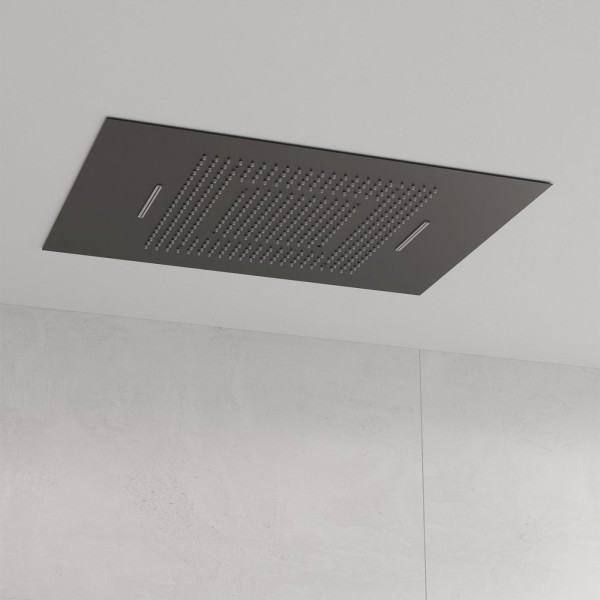 Steinberg Serie 390 Sensual Rain Regenpaneel, 800 mm x 600 mm, 3- Strahlarten, matt black, 390 6831