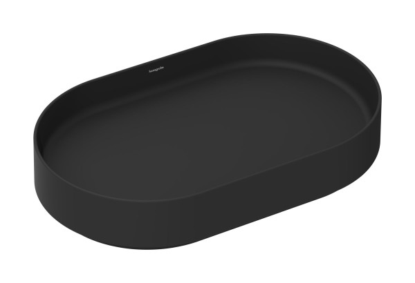 Hansgrohe Xuniva Evo U Aufsatzwaschtisch 650/400 ohne Hahnloch und Überlauf, Mattschwarz, 60325670