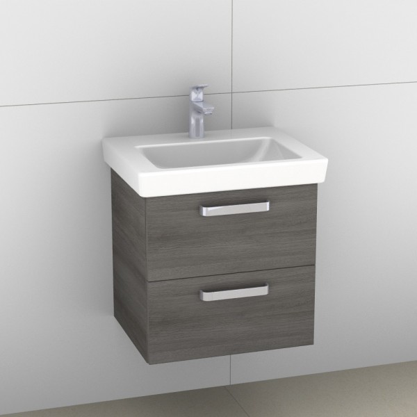 Artiqua 414 Waschtischunterschrank für Subway 2.0 7113F6 Graphit Struktur quer, 414-WU2L-V60-7070-40