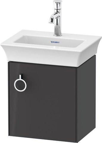 Duravit White Tulip Waschtischunterbau wandhängend Graphit Hochglanz 384x298x410 mm - WT4250RH1H1