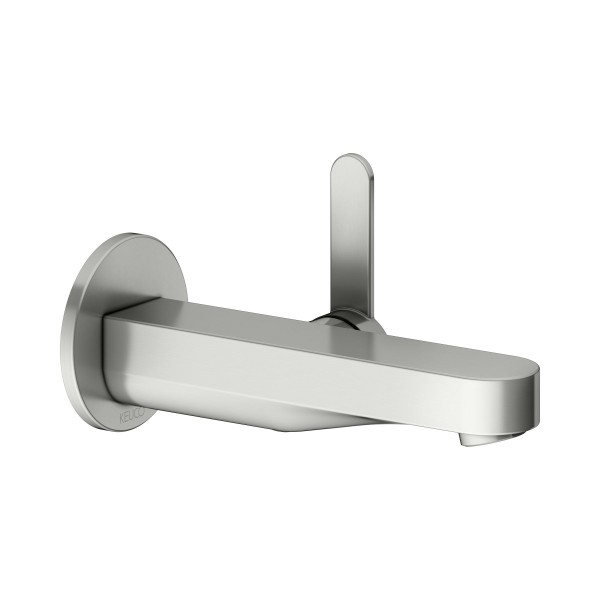 Keuco Waschtischarmatur IXMO 59516, rund Wandmontage, 187 mm, Edelstahl-finish, 59516060301