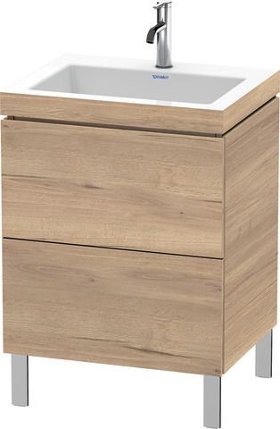 Duravit L-Cube Waschtisch-Set cbonded bodenstehend 600x480x698 Ei Marmoriert Mt