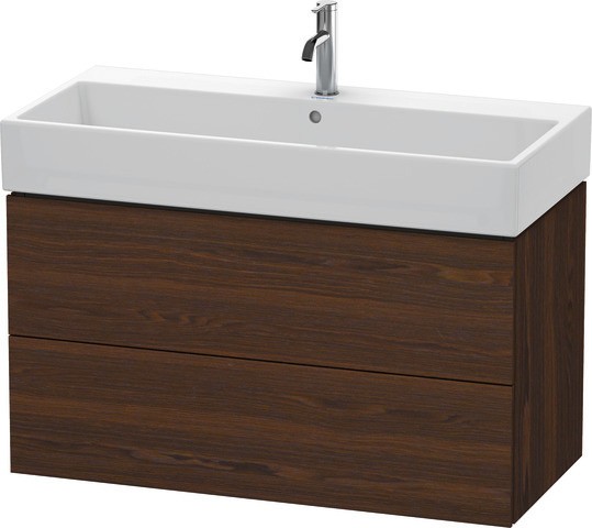 Duravit L-Cube Waschtischunterbau wandhängend Nussbaum gebürstet Matt 984x459x544 mm - LC627806969