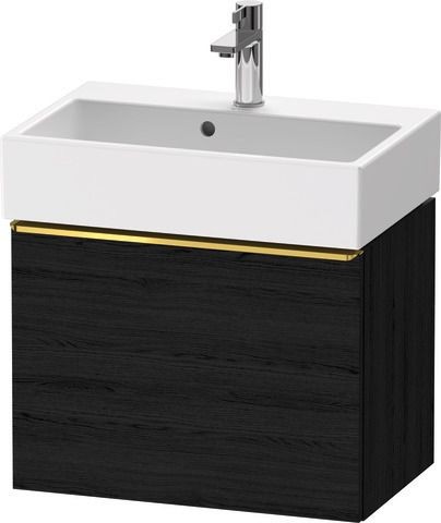 Duravit D-Neo Waschtischunterbau wandhängend Eiche Schwarz Matt 584x372x440 mm - DE4229034160000