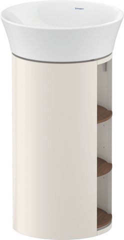 Duravit White Tulip Waschtischunterbau bodenstehend Amerikanischer Nussbaum & Nordic Weiß Matt & Sei