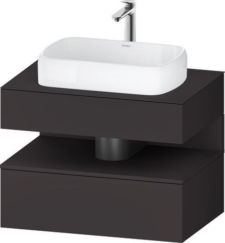 Duravit Qatego Konsolenwaschtischunterbau wandhängend Graphit Supermatt 800x550x600 mm - QA473008080
