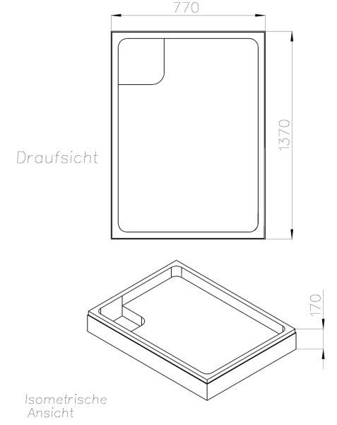 Neuesbad Wannenträger für Laufen Platina 1400x800x65