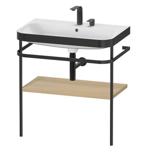 Duravit Happy D.2 Plus c-bonded Set mit Metallkonsole Mediterrane Eiche Matt 775x490x850 mm - HP4737