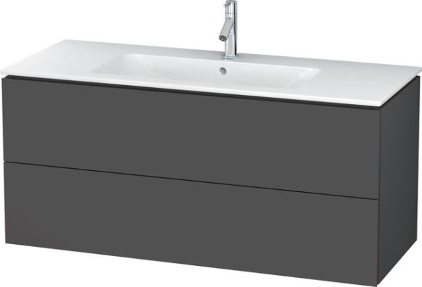 Duravit L-Cube Waschtischunterbau wandhängend Graphit Matt 1220x481x550 mm - LC624304949