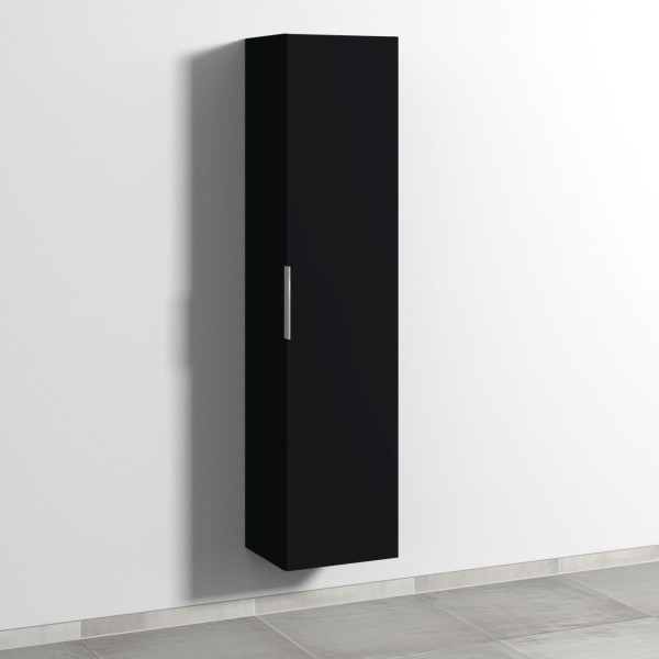 Sanipa 3way Hochschrank mit 1 Tür, Schwarz-Matt
