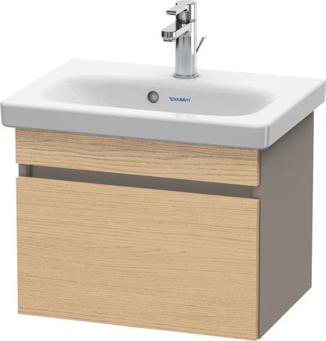 Duravit DuraStyle Waschtischunterbau wandhängend Natur Eiche & Basalt Matt 500x368x398 mm - DS630303