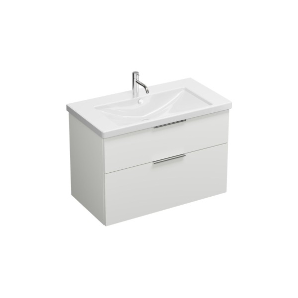 Burgbad Keramik Waschtisch-Set Eqio Weiß Hochglanz/Alpinweiss, SEYQ093F2009C0001
