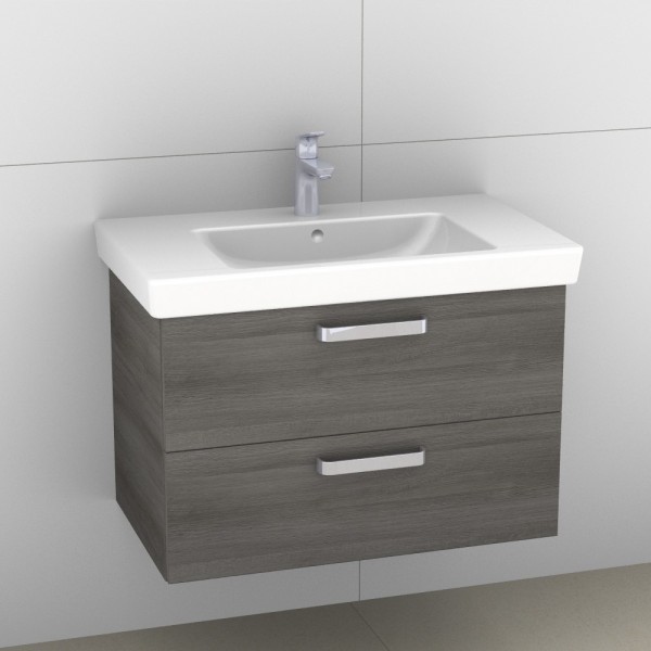 Artiqua 414 Waschtischunterschrank für Subway 2.0 717580 Graphit Struktur quer, 414-WU2L-V69-7098-40