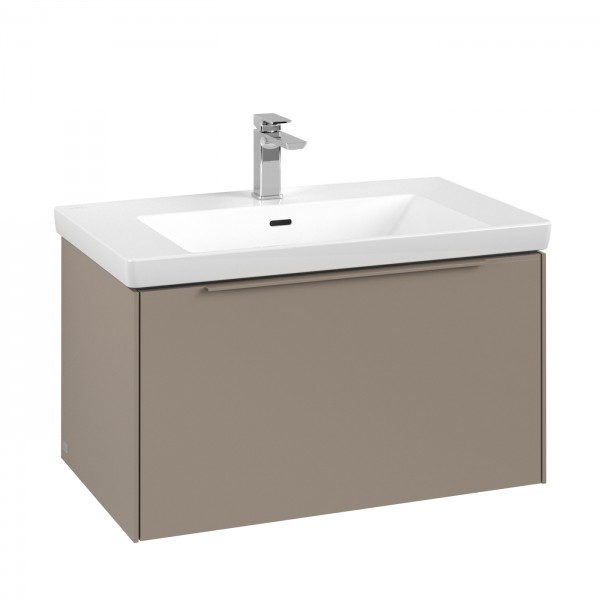 Villeroy & Boch Subway 3.0 Waschbeckenunterschrank, 1 Auszug, 772 x 432 x 462 mm, Taupe / Taupe