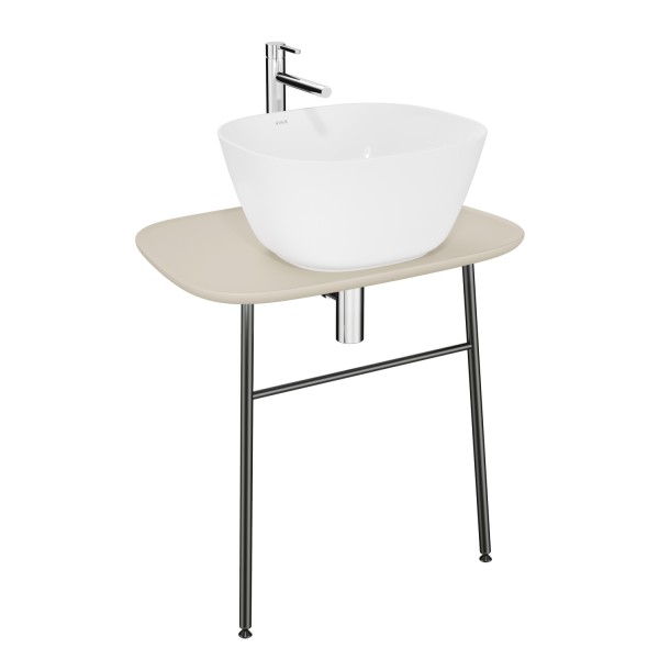 VitrA Plural Waschtischunterbau flach wandgebunden Höhe 66 cm Sandbeige Matt,81030