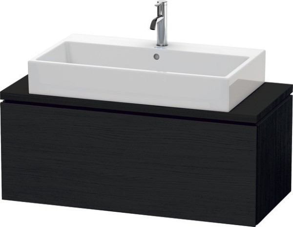 Duravit L-Cube Konsolenwaschtischunterbau wandhängend Eiche Schwarz Matt 1020x477x400 mm - LC5804016