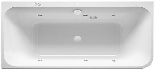 Duravit Happy D.2 Plus Whirlwanne Weiß / Graphit Supermatt 1800x800 mm - 760449800JS1000