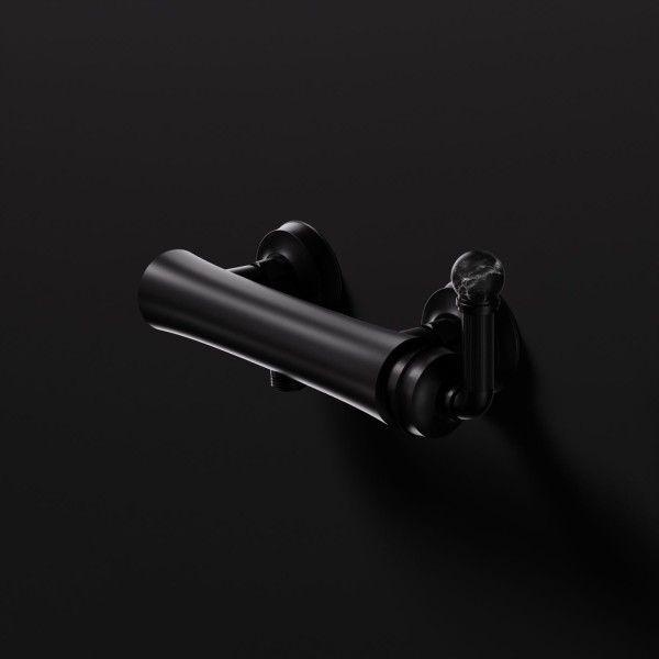 Steinberg Serie 355 Aufputz-Einhebelmischer 1/2" für Dusche, Schwarz matt / Nero Marquina