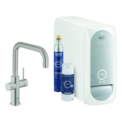 Grohe Blue Home Starter Kit 31456 Bluetooth/WIFI U-Ausl. supersteel, 31456DC1