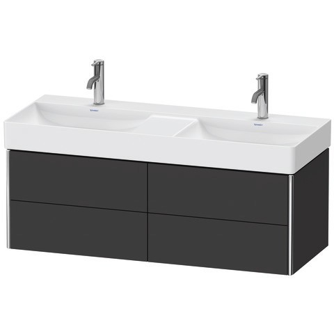 Duravit XSquare Waschtischunterbau wandhängend Graphit Supermatt 1184x460x397 mm - XS416408080