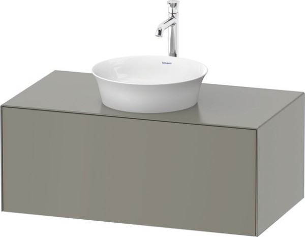 Duravit White Tulip Konsolenwaschtischunterbau wandhängend Stein Grau Seidenmatt 1000x550x408 mm - W