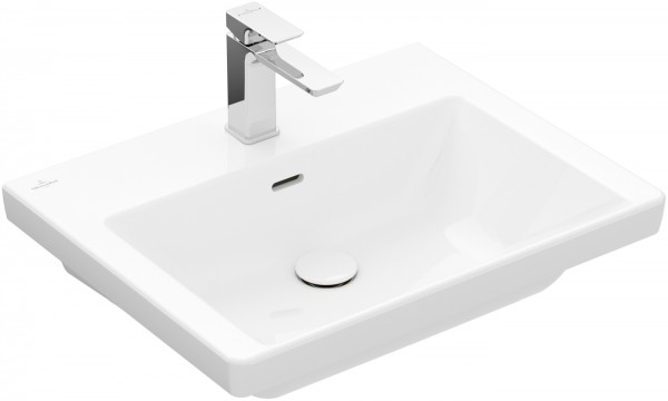 Villeroy & Boch Subway 3.0 Schrankwaschtisch, 600 x 470 x 165 mm, Weiß Alpin, mit Überlauf, geschlif