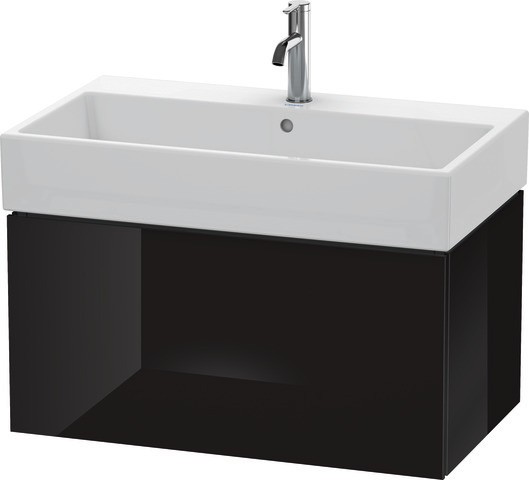 Duravit L-Cube Waschtischunterbau wandhängend Schwarz Hochglanz 784x459x394 mm - LC617704040