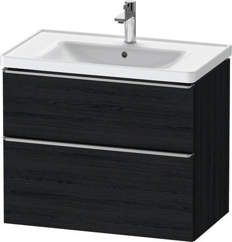 Duravit D-Neo Waschtischunterbau wandhängend Eiche Schwarz Matt 784x452x625 mm - DE4355070160000