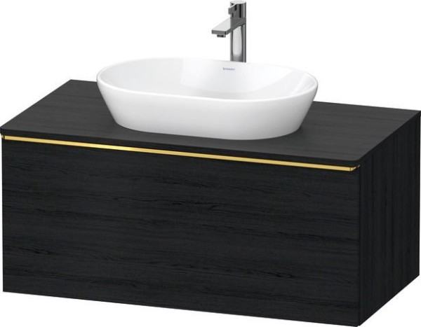 Duravit D-Neo Konsolenwaschtischunterbau wandhängend Eiche Schwarz Matt 1000x550x459 mm - DE49480341