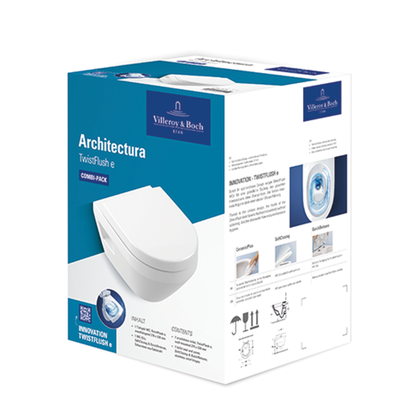Villeroy & Boch Combi-Pack Architectura 350x480x355mm ov wandh Abg waagr m TwistFle3 weAlpinc+