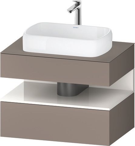 Duravit Qatego Konsolenwaschtischunterbau wandhängend Basalt Matt 800x550x600 mm - QA4730022430000