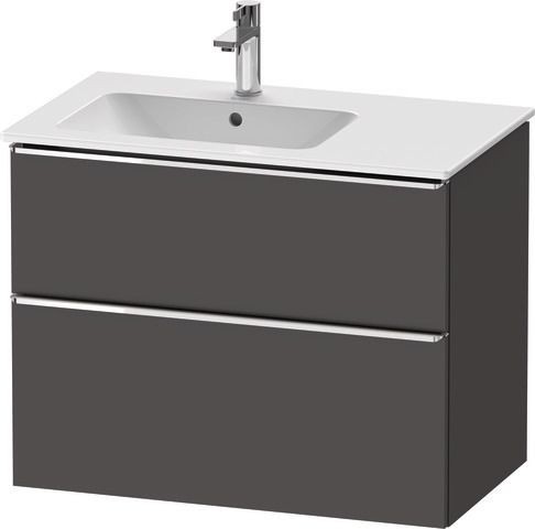 Duravit D-Neo Waschtischunterbau wandhängend Graphit Matt 810x462x625 mm - DE4366010490000
