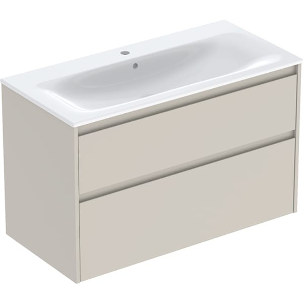 Geberit Renova Plan Set Möbelwaschtisch schmaler Rand, mit Unterschrank, zwei, 504041DB8