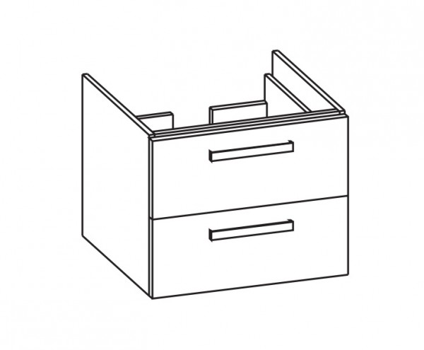 Artiqua 416 Waschtischunterschrank für S20 5523, Weiß Glanz, 416-WU2L-VT05-7050-68