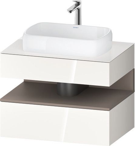 Duravit Qatego Konsolenwaschtischunterbau wandhängend Weiß Hochglanz 800x550x600 mm - QA473004322001