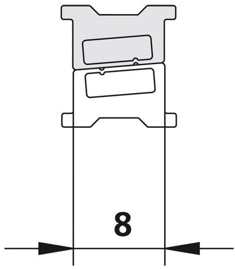 Kermi 4285 1x Magnetleiste, Länge: 2000 mm, 6003988