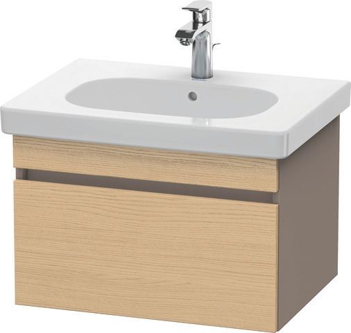 Duravit DuraStyle Waschtischunterbau wandhängend Natur Eiche & Basalt Matt 600x453x398 mm - DS638303